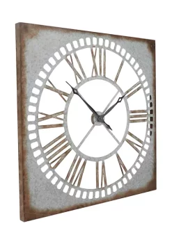 Best deal 💯 Farmhouse Metal Wall Clock by Monroe Lane 🤩 -Monroe Lane Sales Belk 8731