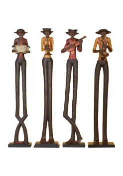 Coupon π Eclectic Polystone Sculpture - Set of 4 by Monroe Lane β€οΈ