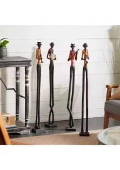 Coupon 🎉 Eclectic Polystone Sculpture - Set of 4 by Monroe Lane ❤️ -Monroe Lane Sales Belk 8735