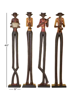 Coupon 🎉 Eclectic Polystone Sculpture - Set of 4 by Monroe Lane ❤️ -Monroe Lane Sales Belk 8738