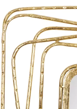 Budget 🌟 Contemporary Metal Wall Mirror by Monroe Lane ✨ -Monroe Lane Sales Belk 8753