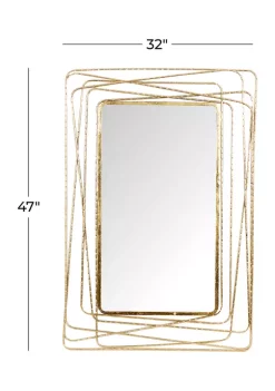 Budget 🌟 Contemporary Metal Wall Mirror by Monroe Lane ✨ -Monroe Lane Sales Belk 8754