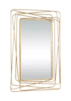 Budget 🌟 Contemporary Metal Wall Mirror by Monroe Lane ✨ -Monroe Lane Sales Belk 8755