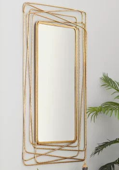Budget 🌟 Contemporary Metal Wall Mirror by Monroe Lane ✨ -Monroe Lane Sales Belk 8756