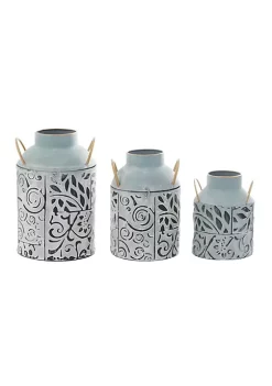 Wholesale 🤩 Farmhouse Metal Vase - Set of 3 by Monroe Lane 🎁 -Monroe Lane Sales Belk 876