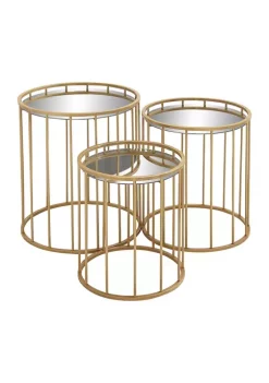 Promo π Contemporary Metal Accent Table - Set of 3 by Monroe Lane β