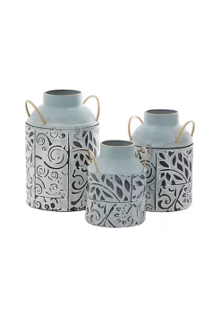 Wholesale 🤩 Farmhouse Metal Vase - Set of 3 by Monroe Lane 🎁 -Monroe Lane Sales Belk 877