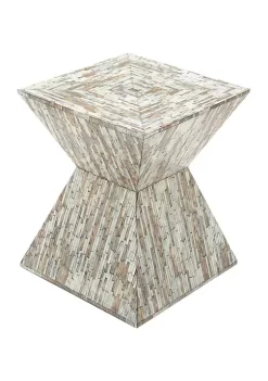 Budget 🛒 Contemporary 👩 Mother of Pearl Accent Table by Monroe Lane 🛒