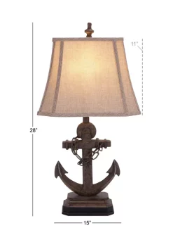 Best Sale ✨ Coastal Polystone Table Lamp - Set of 2 by Monroe Lane 🌟 -Monroe Lane Sales Belk 8817