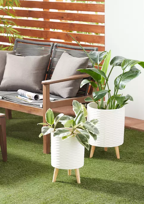 Cheapest 🔥 Contemporary Ceramic Planter - Set of 2 by Monroe Lane ⭐ 2 Cheapest 🔥 Contemporary Ceramic Planter - Set of 2 by Monroe Lane ⭐ - Image 2