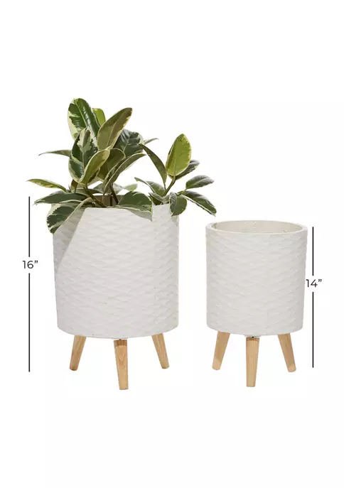 Cheapest 🔥 Contemporary Ceramic Planter - Set of 2 by Monroe Lane ⭐ 3 Cheapest 🔥 Contemporary Ceramic Planter - Set of 2 by Monroe Lane ⭐ - Image 3