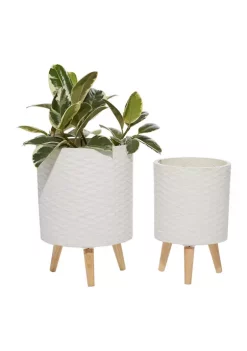 Cheapest 🔥 Contemporary Ceramic Planter - Set of 2 by Monroe Lane ⭐ 13 Cheapest 🔥 Contemporary Ceramic Planter - Set of 2 by Monroe Lane ⭐ -Monroe Lane Sales Belk 8861