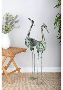 New โค๏ธ Coastal Metal Garden Sculpture - Set of 2 by Monroe Lane ๐