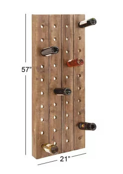 Budget ✨ Rustic Wood Wall Wine Rack by Monroe Lane 🤩 -Monroe Lane Sales Belk 8917