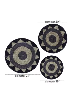 Best deal 🤩 Bohemian Cotton Wall Decor - Set of 3 by Monroe Lane ⭐ -Monroe Lane Sales Belk 8924