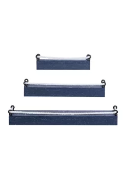 Hot Sale 🔥 Contemporary Wood Wall Shelf - Set of 3 by Monroe Lane ❤️ -Monroe Lane Sales Belk 8937