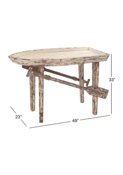 Cheapest 🥰 Coastal Wood Accent Table by Monroe Lane ✔️ -Monroe Lane Sales Belk 8953