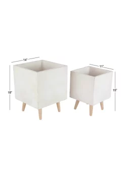 Wholesale 🤩 Contemporary Fiberclay Planter - Set of 2 by Monroe Lane 💯 -Monroe Lane Sales Belk 8960