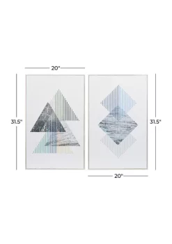 Cheap 🤩 Contemporary Canvas Framed Wall Art - Set of 2 by Monroe Lane 👏 -Monroe Lane Sales Belk 8973