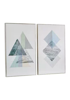 Cheap 🤩 Contemporary Canvas Framed Wall Art - Set of 2 by Monroe Lane 👏 -Monroe Lane Sales Belk 8974