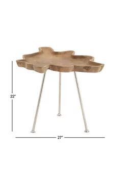 Best reviews of 🥰 Contemporary Teak Wood Accent Table by Monroe Lane 🥰 -Monroe Lane Sales Belk 8991