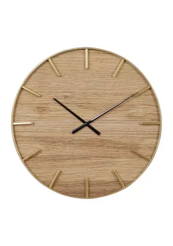 Hot Sale 🛒 Rustic Wood Wall Clock by Monroe Lane 👏 -Monroe Lane Sales Belk 9109