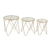 Buy 🥰 Contemporary Metal Accent Table - Set of 3 by Monroe Lane 🤩