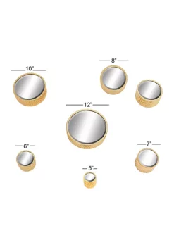Best deal ✨ Glam Metal Wall Mirror - Set of 7 by Monroe Lane ⌛ -Monroe Lane Sales Belk 9141