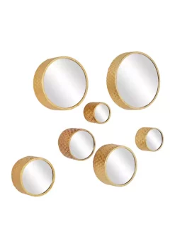 Best deal ✨ Glam Metal Wall Mirror - Set of 7 by Monroe Lane ⌛ -Monroe Lane Sales Belk 9142