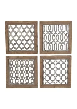 Best Pirce 😀 Farmhouse Wood Wall Decor - Set of 4 by Monroe Lane 🤩 -Monroe Lane Sales Belk 9197