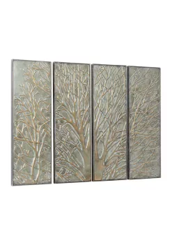 Wholesale ✔️ Rustic Metal Wall Decor - Set of 4 by Monroe Lane 🛒 -Monroe Lane Sales Belk 9214