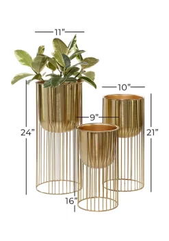 Promo 🌟 Contemporary Metal Planter - Set of 3 by Monroe Lane 🛒 -Monroe Lane Sales Belk 9230