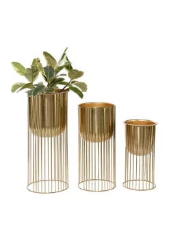 Promo 🌟 Contemporary Metal Planter - Set of 3 by Monroe Lane 🛒 -Monroe Lane Sales Belk 9232