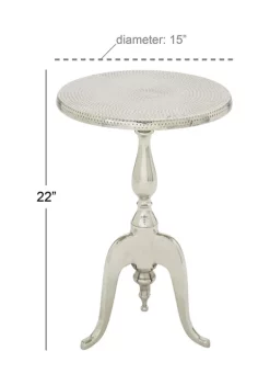 Budget 🥰 Traditional Aluminum Accent Table by Monroe Lane 🎁 -Monroe Lane Sales Belk 9254
