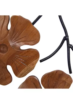 Best reviews of ⌛ Contemporary Teak Wood Wall Decor - Set of 2 by Monroe Lane ⌛ -Monroe Lane Sales Belk 9305