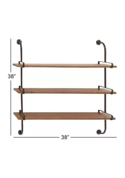 Flash Sale ✨ Industrial Wood Wall Shelf by Monroe Lane 😀 -Monroe Lane Sales Belk 9321