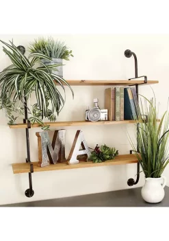 Flash Sale ✨ Industrial Wood Wall Shelf by Monroe Lane 😀 -Monroe Lane Sales Belk 9324