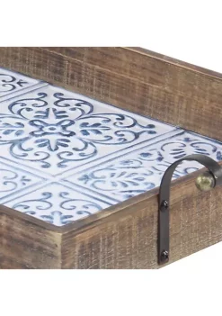 Hot Sale ✔️ Farmhouse Wood Tray - Set of 2 by Monroe Lane ✨ -Monroe Lane Sales Belk 9377