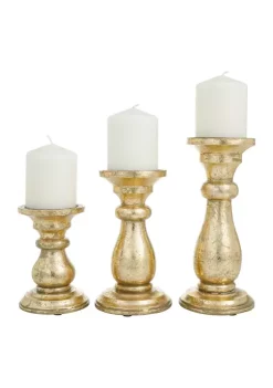 Top 10 🥰 Traditional Mango Wood Candle Holder - Set of 3 by Monroe Lane ✔️ -Monroe Lane Sales Belk 940