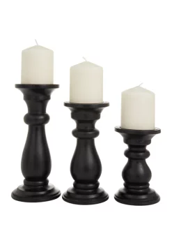 Top 10 🥰 Traditional Mango Wood Candle Holder - Set of 3 by Monroe Lane ✔️ -Monroe Lane Sales Belk 942