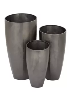 Best Sale 😍 Contemporary Metal Planter - Set of 3 by Monroe Lane 🤩 -Monroe Lane Sales Belk 9441