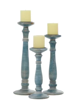 Top 10 🎁 Country Wood Candle Holder - Set of 3 by Monroe Lane 🎉