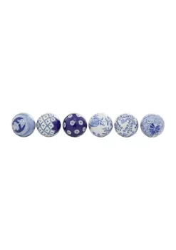 Outlet 🔔 Traditional Ceramic Orbs & Vase Filler - Set of 6 by Monroe Lane 🌟 -Monroe Lane Sales Belk 948