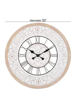 Buy ✔️ Farmhouse Wood Wall Clock by Monroe Lane 😉 -Monroe Lane Sales Belk 9527