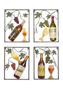 Top 10 ✨ Traditional Metal Wall Decor - Set of 4 by Monroe Lane 🌟 -Monroe Lane Sales Belk 9536