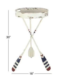 Promo 🎉 Coastal Metal Accent Table by Monroe Lane ⭐ -Monroe Lane Sales Belk 9599