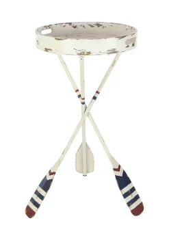 Promo 🎉 Coastal Metal Accent Table by Monroe Lane ⭐ -Monroe Lane Sales Belk 9601