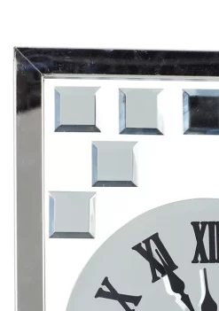 Deals 🥰 Glam Glass Wall Clock by Monroe Lane 🛒 -Monroe Lane Sales Belk 9604