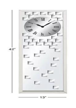Deals 🥰 Glam Glass Wall Clock by Monroe Lane 🛒 -Monroe Lane Sales Belk 9606
