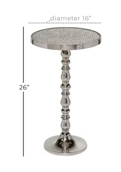 Outlet ⭐ Glam Aluminum Accent Table by Monroe Lane 🤩 -Monroe Lane Sales Belk 9611